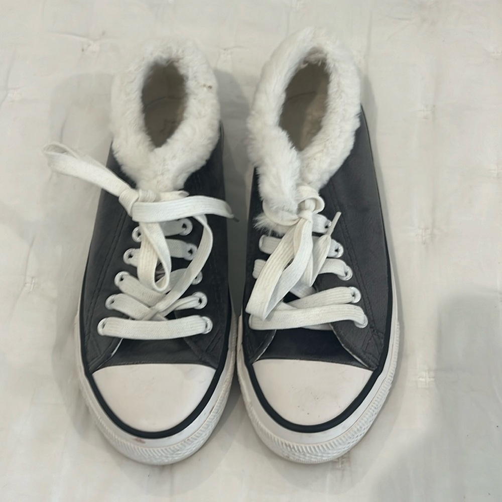 Fur lined sneakers
